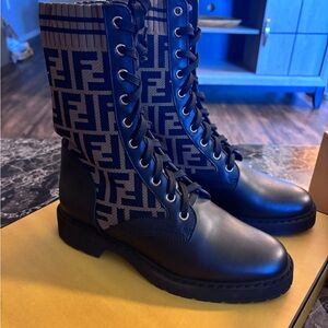 BRAND NEW FENDI Black and Brown Women's Boots